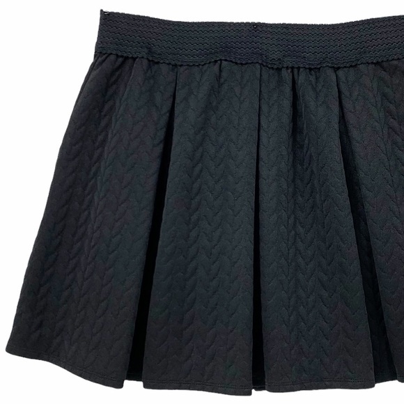 Wide Pleat Box Pleat Black Mini Skirt by EyeShadow - Picture 2 of 16